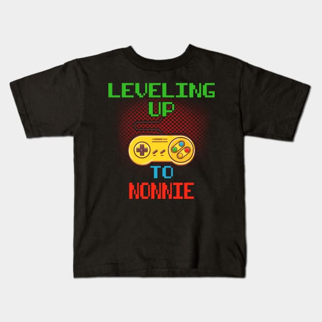 Promoted To NONNIE T-Shirt Unlocked Gamer Leveling Up Kids T-Shirt by wcfrance4